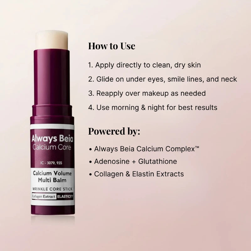 Beia Anti-Aging Calcium Multi Balm Stick for Wrinkles & Volume Loss