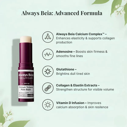 Beia Anti-Aging Calcium Multi Balm Stick for Wrinkles & Volume Loss